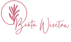 Logotyp Beaty Więcław dietetyk kliniczny i psychodietetyk na przezroczystym tle
